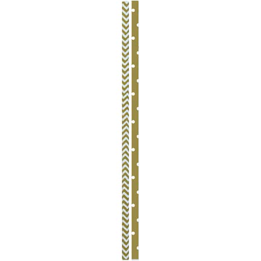 JAM Paper Gold Stripes & Dots Paper Straws, 48ct.